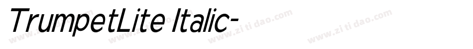 TrumpetLite Italic字体转换